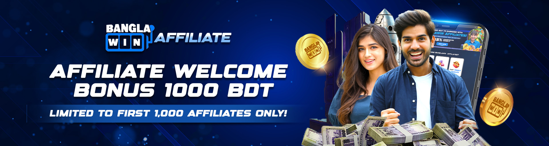 Affiliate Welcome Bonus 1000 BDT_1080x1080